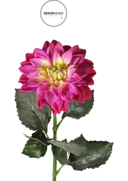 Yapay Dalya Çiçek Dalı Fuşya 68 cm