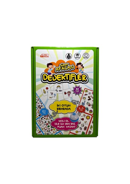 SÜPER AFACAN DEDEKTİFLER Hızlı Dedektif, Akıl Mantık Zeka ve Strateji Oyunu, Zihin Geliştirici Eğlenceli Oyun Seti, Montessori Oyunları, Spy Games
