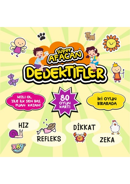 SÜPER AFACAN DEDEKTİFLER Hızlı Dedektif, Akıl Mantık Zeka ve Strateji Oyunu, Zihin Geliştirici Eğlenceli Oyun Seti, Montessori Oyunları, Spy Games