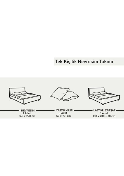 Dust Tek Kişilik Nevresim Takımı 160 x 220 cm