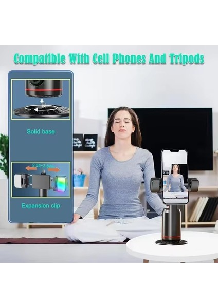 Yapay Zeka Destekli Akıllı Telefon Gimbal Stabilizatörü Tripod