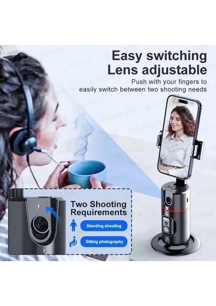 Yapay Zeka Destekli Akıllı Telefon Gimbal Stabilizatörü Tripod
