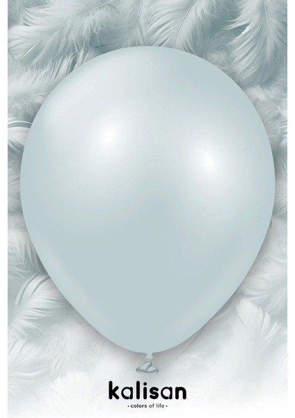 Aura Collection Ice Blue Balon (Buz Mavisi) - 12 Inç - 10 Adet