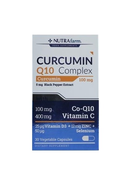 Nutrafarm Curcumin Q10 Complex 30 Kapsül