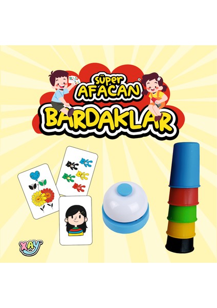 SÜPER AFACAN BARDAKLAR 20 BARDAKLI Süper Bardaklar, Hızlı Neşeli Pratik Bardaklar, Akıl Zeka Mantık Oyunu, Eğitici Oyuncak, Eğlenceli Oyun Seti, Montessori Oyunları, Super Cups, Cup Games