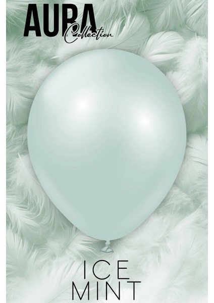 Aura Collection Ice Mint Balon (Buzlu Nane) - 12 Inç - 10 Adet