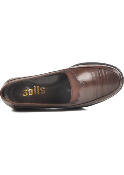 Kahve Hakiki Deri Kadın Günlük Ayakkabı BB0110 Z fırsatları