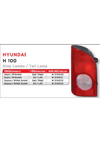 Stop Lambasi Sağ Duysuz [ Hyundai H-100 ] Gnzrz