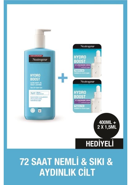 Hydro Boost Vücut Losyonu 400ML + Niasinamid Serum Hediye