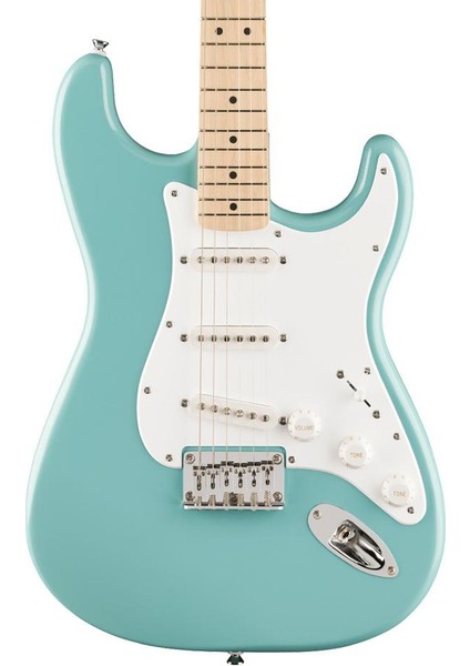 Squier Fsr Sonic Stratocaster Akçaağaç Klavye Wpg Tropical Turquoise Elektro Gitar modelleri