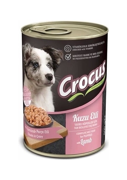 Crocus Kuzu Etli Yavru Yaş Köpek Maması 400 gr