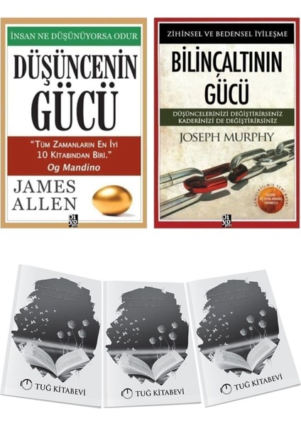 Düşüncenin Gücü James Allen - Bilinçaltının Gücü Joseph Murphy 2 Kitap Set + Hediyeli