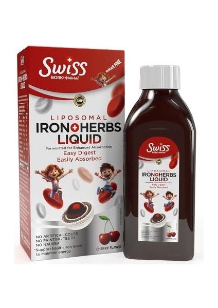 Swiss Bork Iron Herbs Lıquıd Kıds 150 ml Sirop