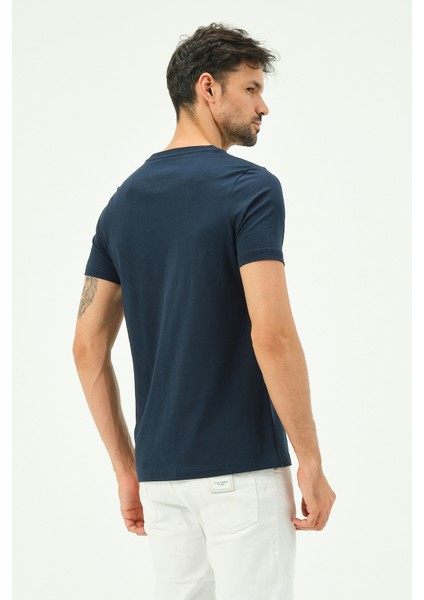 Lacivert Casual Sıfır Yaka Büyük Beden Bıg Sıze Erkek Tişört indirimleri