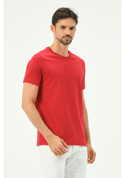 Kırmızı Casual Sıfır Yaka Büyük Beden Bıg Sıze Erkek Tişört fiyatları