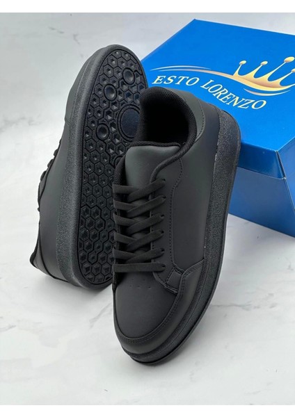 Erkek Klasik Siyah Ortopedik Spor Sneakers Günlük Ayakkabı