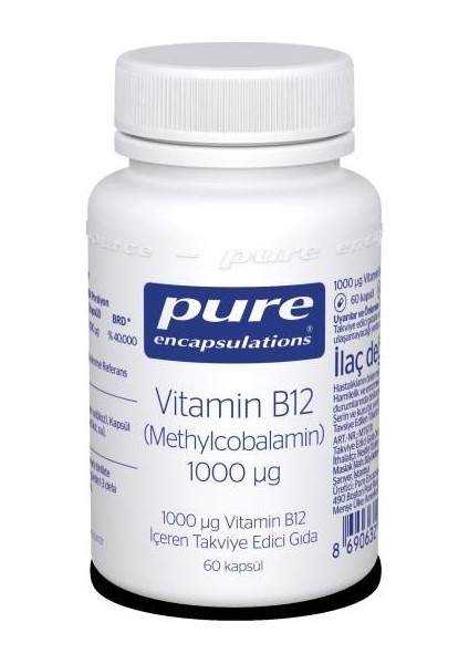 Pure Vitamin B12 60 Kapsül