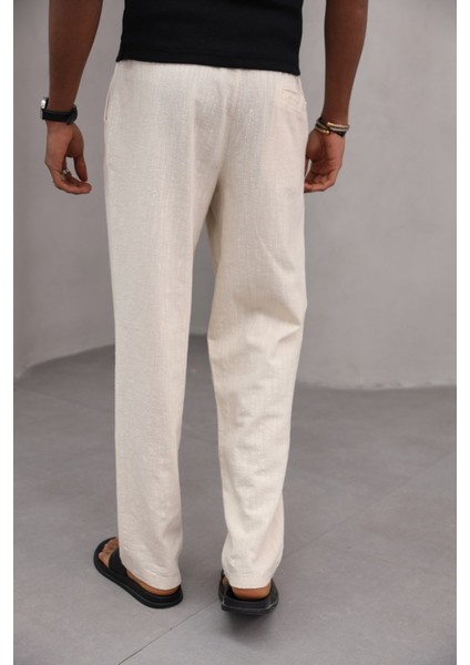 Rahat Kesim Düz Paça %100 Cotton Bağcıklı Erkek Pantolon
