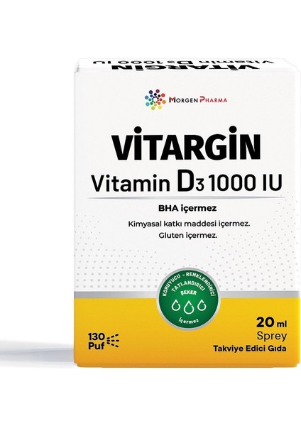 Vitargin D3 1000 Iu Sprey 20ML