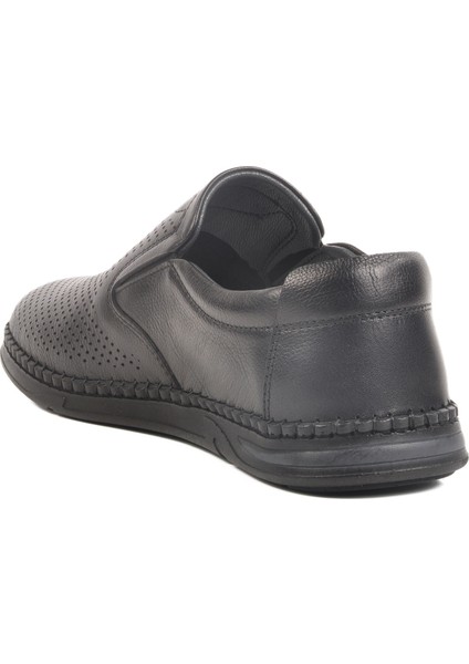 Siyah Hakiki Deri Erkek Günlük Ayakkabı Lion LO0419-106 M fırsatları