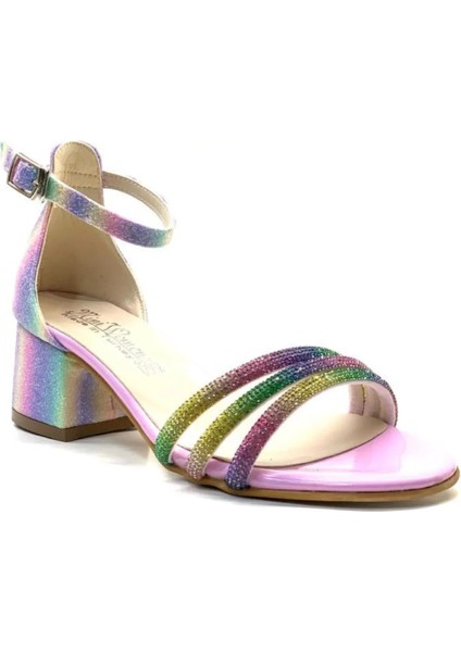 Taş Biye Detaylı Tokalı Çocuk Abiye Ayakkabı Çok Renkli fiyatları