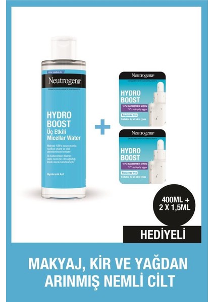 Hydro Boost Micellar Water 400ML + Niasinamid Serum Hediye