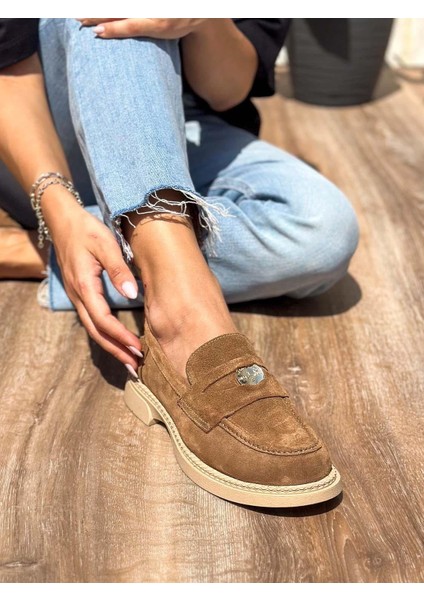Lydia Deri Taba Kadın Loafer modelleri