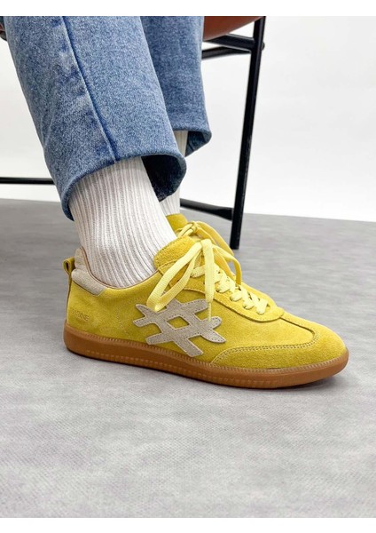 Velos Deri Kadın Sarı Spor Ayakkabı