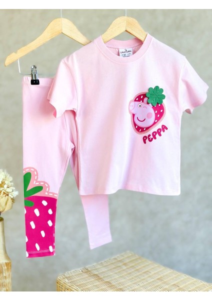 Peppapig Çilek Detaylı Kız Çocuk Alt Üst Takım fırsatları