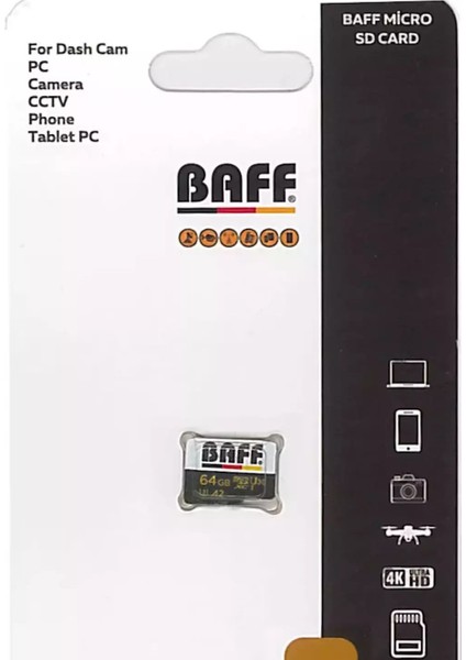 Baff 64GB Hafıza Kartı Video Kayıt Destekli Uhs-I U3 A2 modelleri
