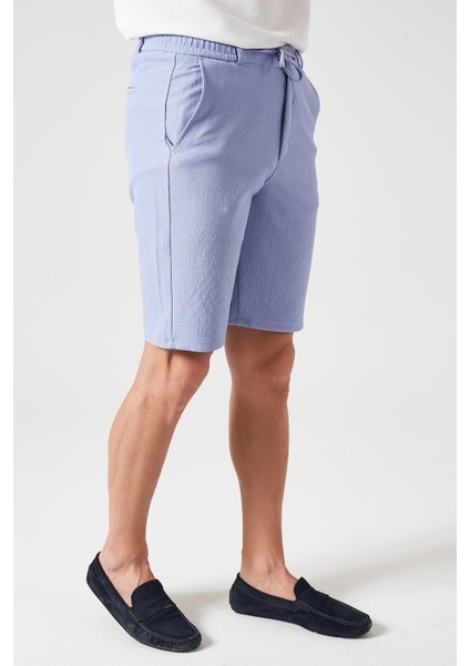 Erkek Indigo Beli Yarım Lastikli Gold Şort modelleri