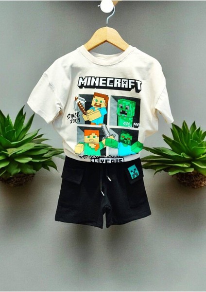 Erkek %100 Pamuklu T-Shirt Şort Takım