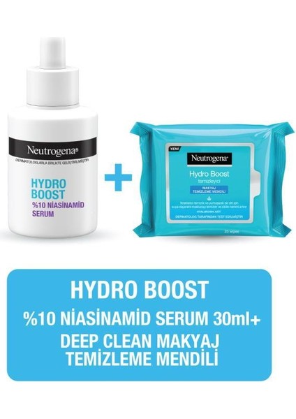 Hydro Boost Niasinamid Serum + Makyaj Temizleme Mendili