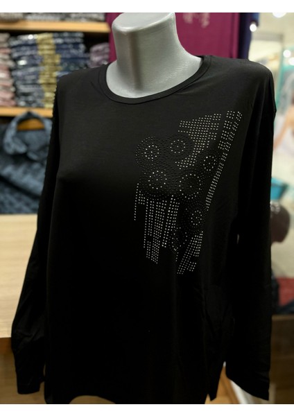 Kadın Likralı Taşlı Penye Bluz fiyatları