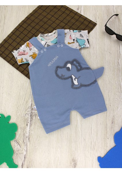 Dino Iki Parça Tulum Erkek Bebek Çocuk 6 Ay, 9 Ay, 12 Ay