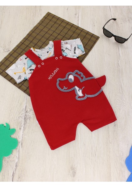 Dino Iki Parça Tulum Erkek Bebek Çocuk 6 Ay, 9 Ay, 12 Ay
