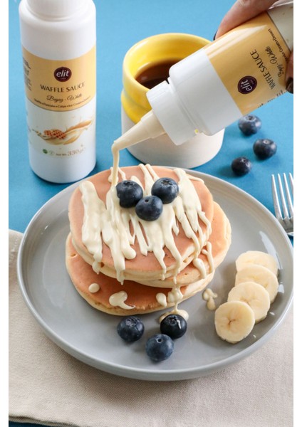 Beyaz Sos 330 GR Glutensiz Waffle Krep Pankek Tatlı Dondurma Pasta Sosu modelleri