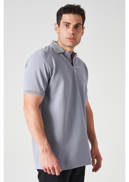 Erkek Boyalı Gri Ayaklı Yaka Ottoman Basic Tişört fiyatları