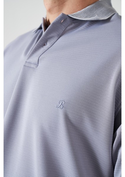 Erkek Boyalı Gri Ayaklı Yaka Ottoman Basic Tişört fırsatları