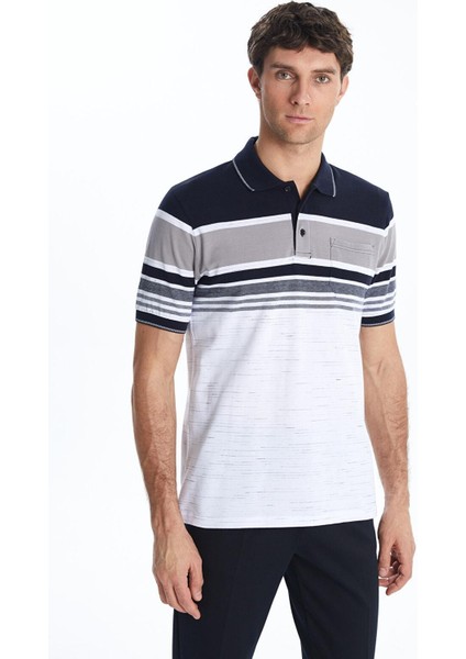 Lcwaıkıkı Classic Polo Yaka Çizgili Pike Erkek Tişört (S5)