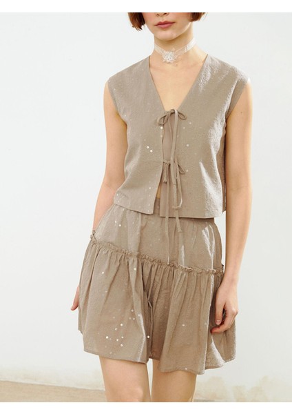 Xsıde V Yaka Nakışlı Kadın Klasik Yelek (S5) modelleri