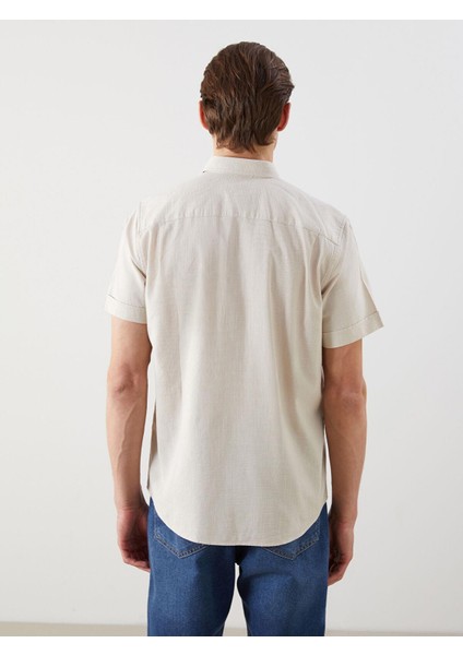 Lcwaıkıkı Classic Regular Fit Kısa Kollu Armürlü Erkek Gömlek (S5) fırsatları