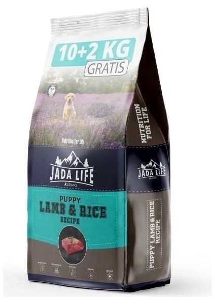 Jada Life Puppy Kuzu ve Pirinçli Yavru Köpek Maması 10 kg + 2 kg Hediyeli