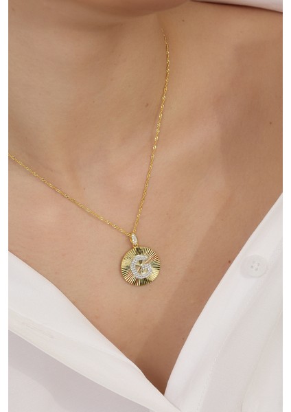 Kadın 925 Ayar Zirkon Taşlı Kişiye Özel Harf Kolye (G) fiyatları