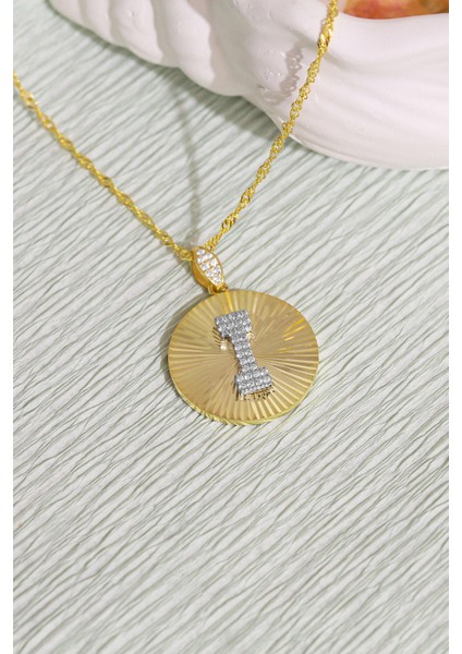 Kadın 925 Ayar Zirkon Taşlı Kişiye Özel Harf Kolye (I) modelleri