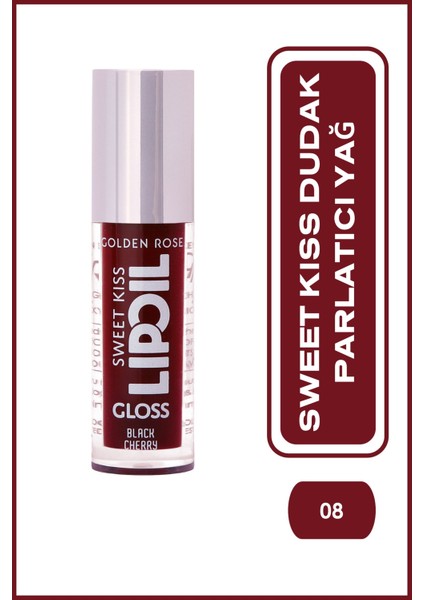 Sweet Kiss Lip Oil Gloss No:08 - Dudak Parlatıcı Yağ