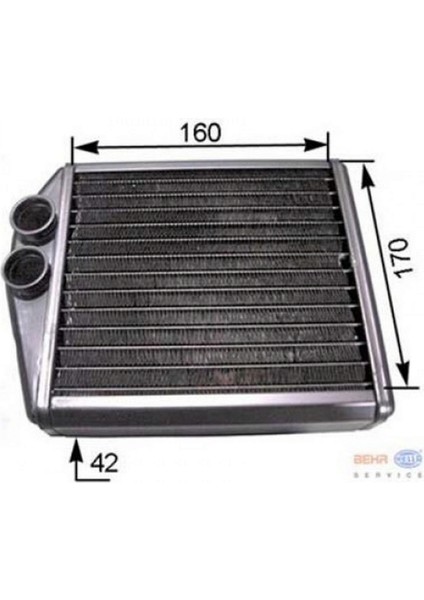 Kalorifer Radyatörü Corsa C-Tigra Twintop 1.2-1.4-1.8-1.3cdti-1.7cdti 00- (170X160) (8FH351313531) Gnzrz