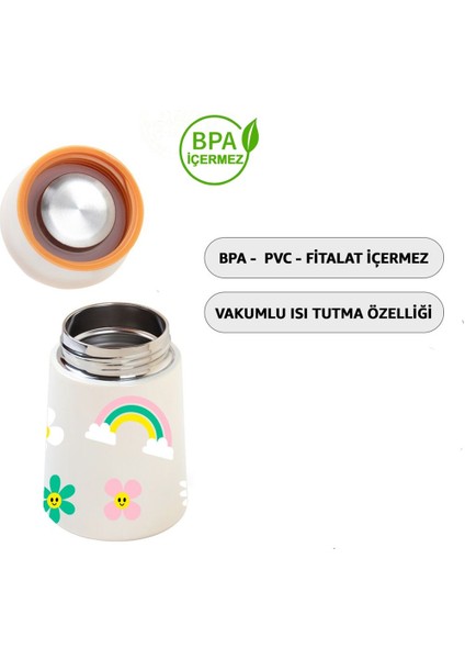 280ML Baskılı Bebek Mama Saklama Termosu Paslanmaz Çelik Termos fırsatları