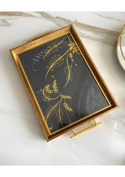 Desenli Çay Tepsisi ,lüx Çay Tepsisi,sunum Tepsisi fırsatları