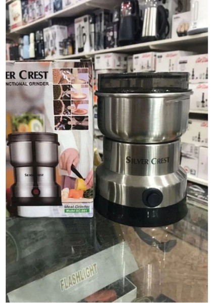 350WATT 4 Bıçaklı Silver Crest Paslanmaz Çelik Kahve ve Baharat Öğütücü